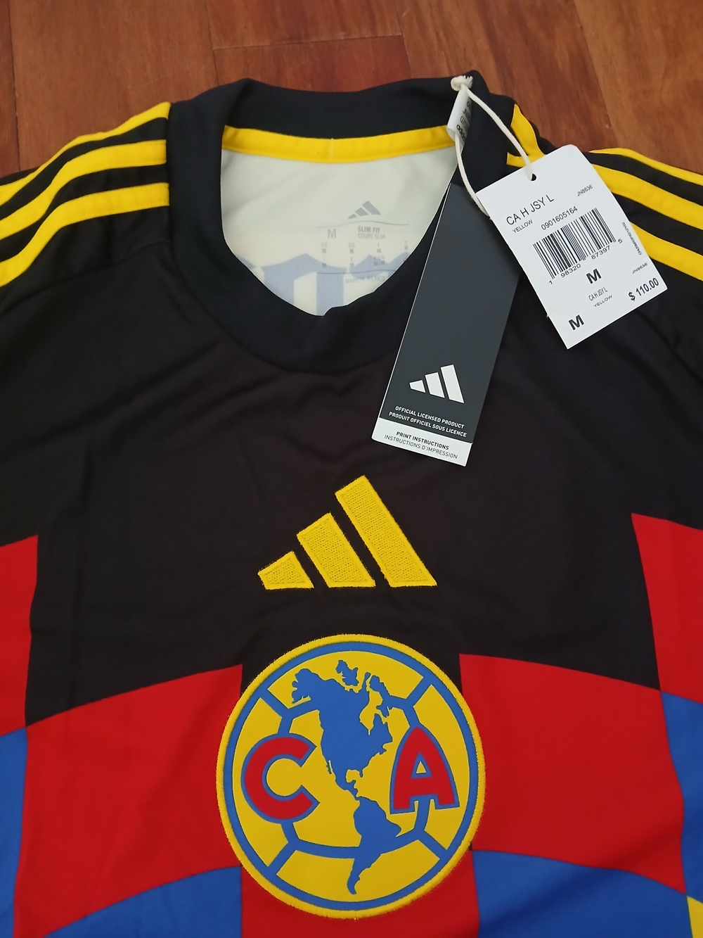 Adidas Black & Yellow Club América Jersey - Official Logo